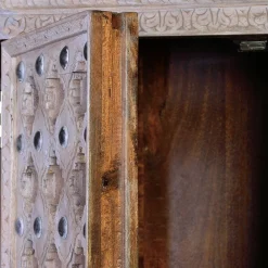 Wohnen Vitrinen<Vintage Design Schrank in White Wash - Uladan
