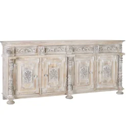 Wohnen Sideboards<Vintage Design Sideboard in Holz White Wash - Cionga