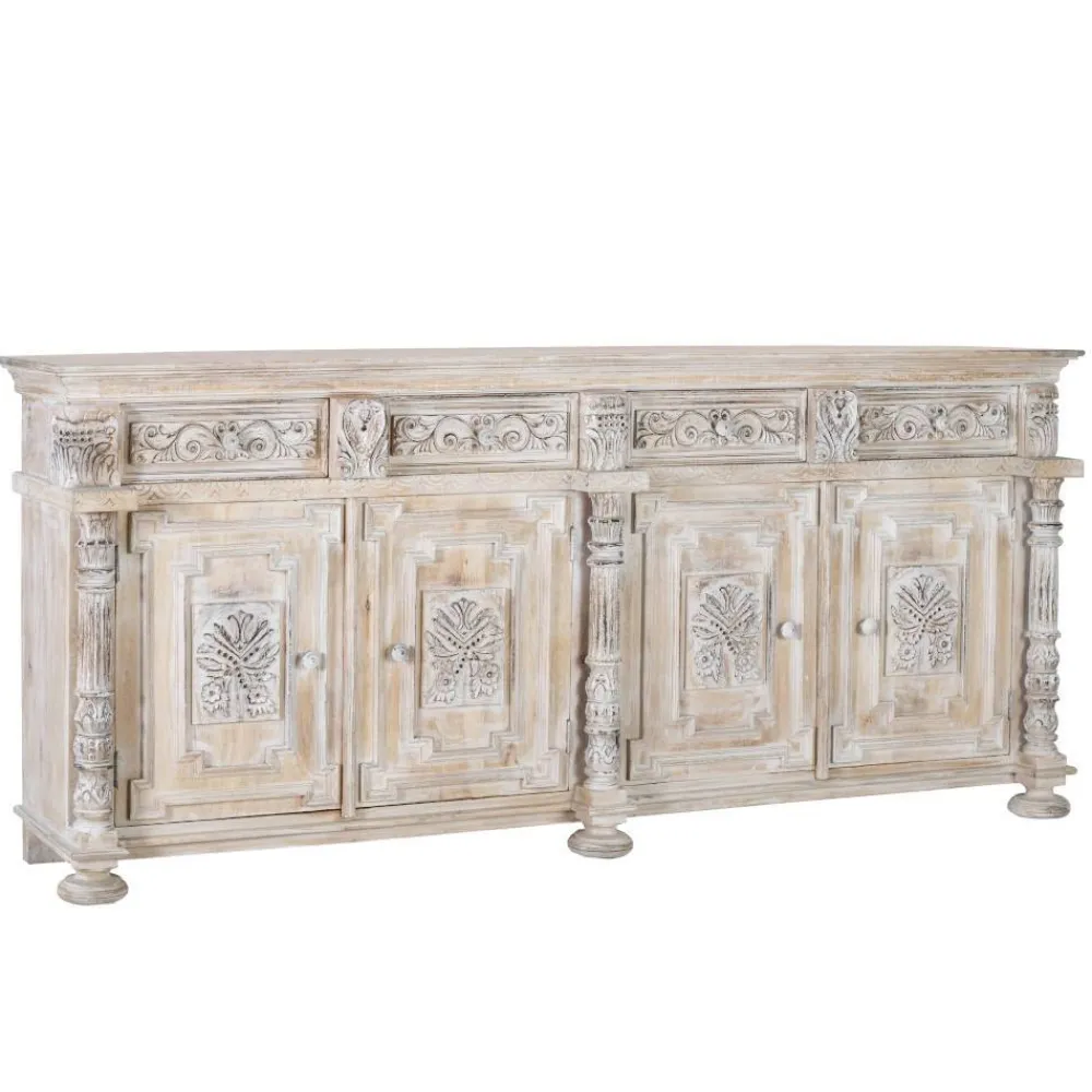 Wohnen Sideboards<Vintage Design Sideboard in Holz White Wash - Cionga