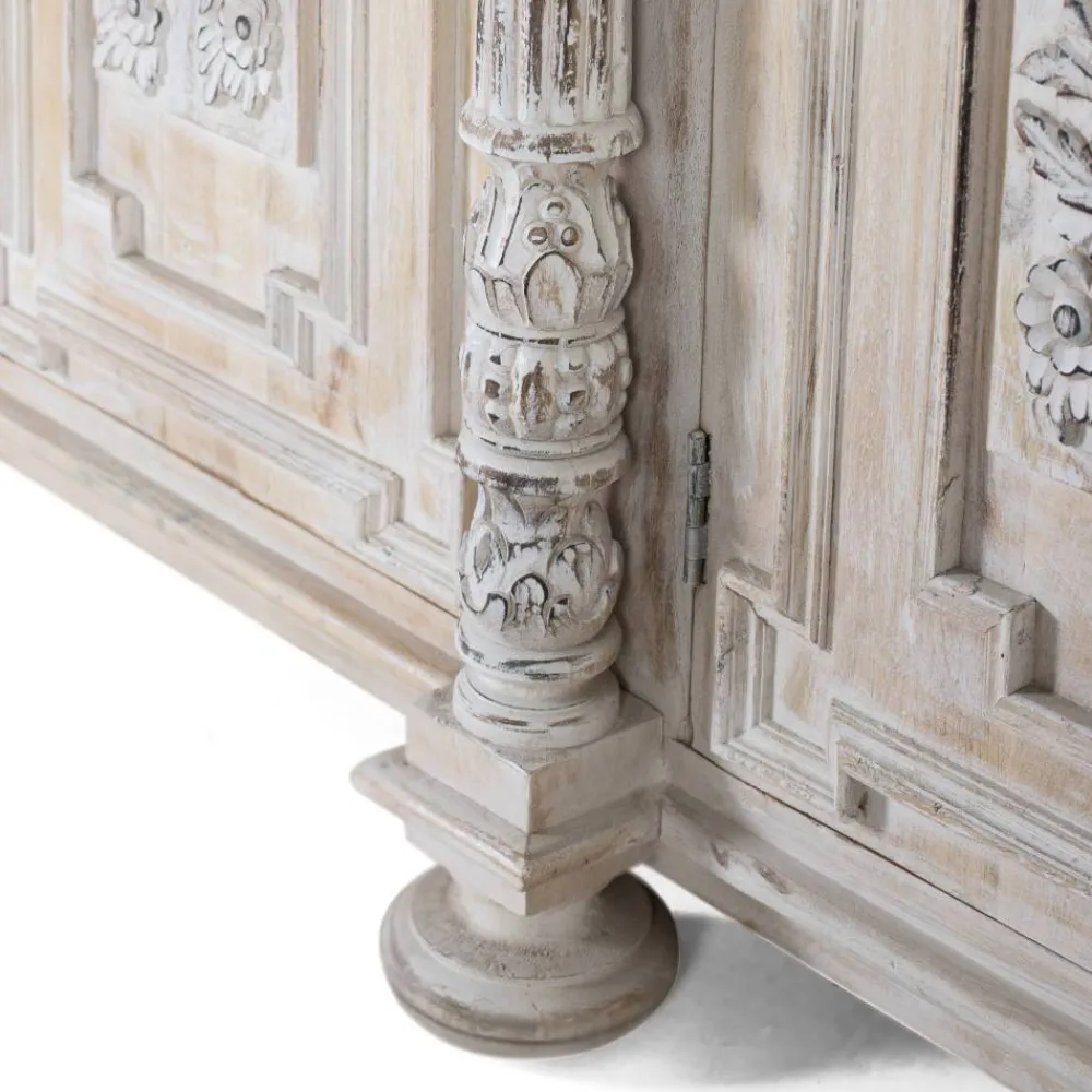 Wohnen Sideboards<Vintage Design Sideboard in Holz White Wash - Cionga