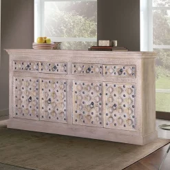 Wohnen Sideboards<Vintage Design Sideboard in White Wash - Uladan