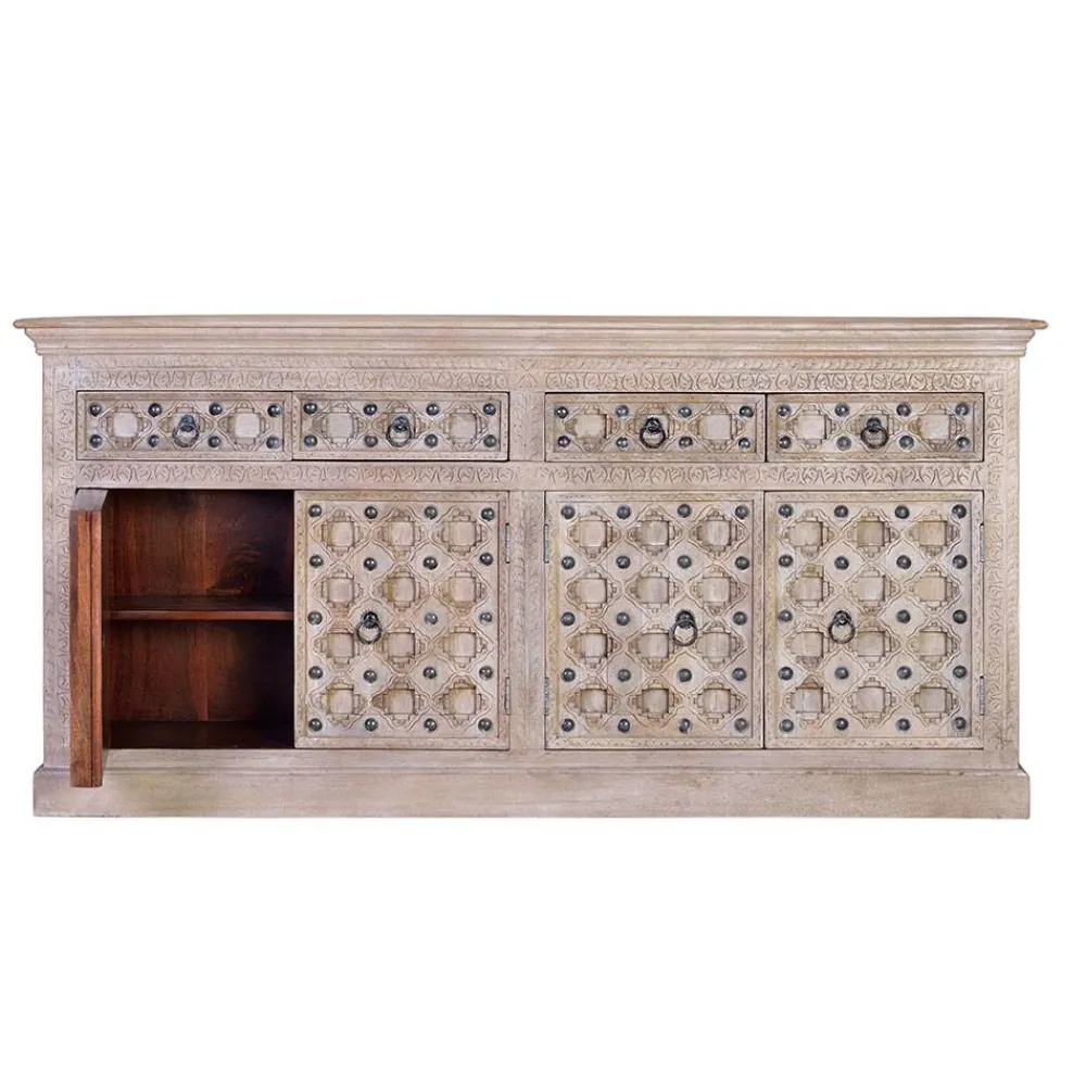 Wohnen Sideboards<Vintage Design Sideboard in White Wash - Uladan