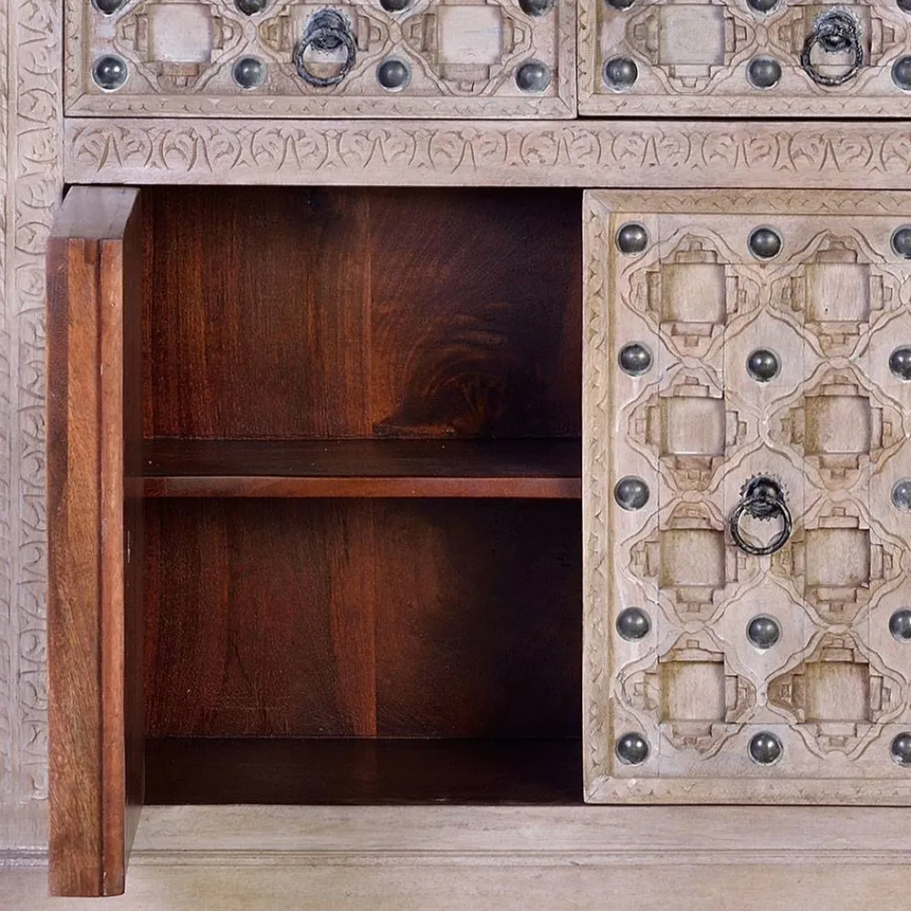 Wohnen Sideboards<Vintage Design Sideboard in White Wash - Uladan
