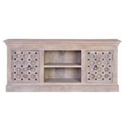 Wohnen Tv & Hifi-Möbel<Vintage Design TV Kommode in White Wash - Uladan