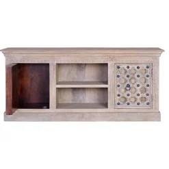 Wohnen Tv & Hifi-Möbel<Vintage Design TV Kommode in White Wash - Uladan