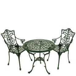 Wohnen Sitzgruppe<Vintage Gartentisch & zwei Armlehnenstühle - Mora (dreiteilig)