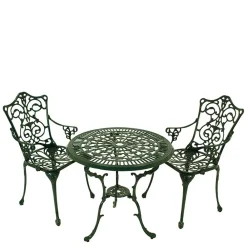 Wohnen Sitzgruppe<Vintage Gartentisch & zwei Armlehnenstühle - Mora (dreiteilig)