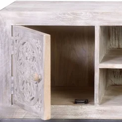 Wohnen Tv & Hifi-Möbel|Lowboards<Vintage Lowboard in Mangoholz White Wash - Fudorus
