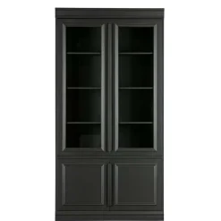 Wohnen Vitrinen<Vintage Vitrinenschrank in Schwarz - Graddos