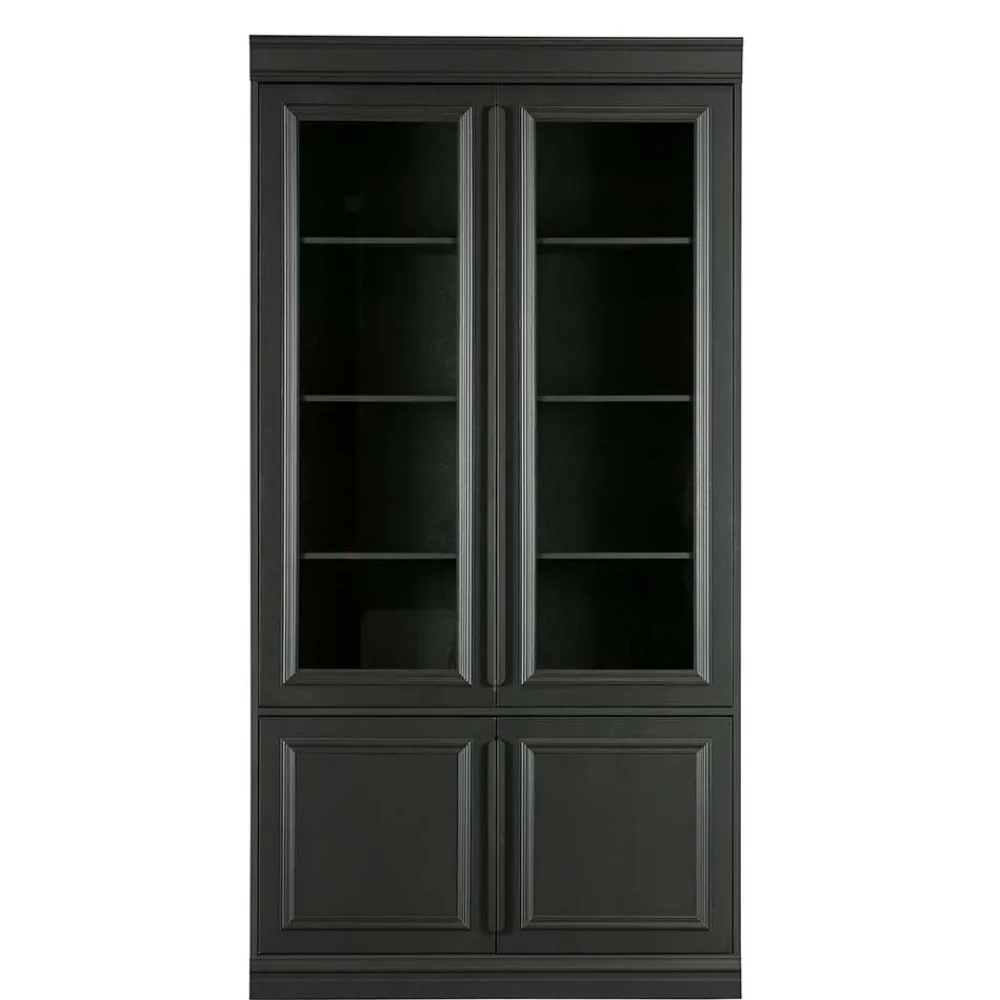 Wohnen Vitrinen<Vintage Vitrinenschrank in Schwarz - Graddos