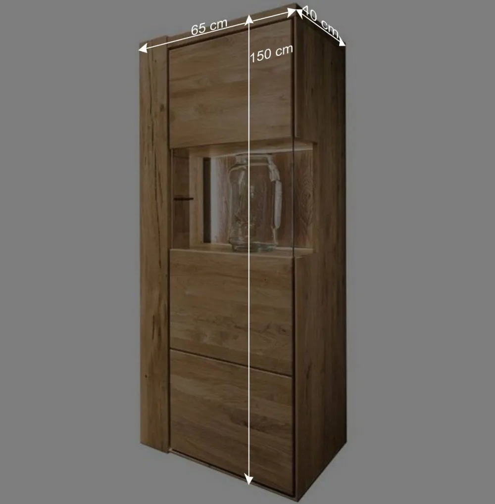 Wohnen Vitrinen|Schränke<Vitrine aus Wildeiche geölt - Slaraduva
