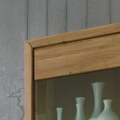 Wohnen Vitrinen<Vitrine Croconia aus Wildeiche massiv Bianco geölt