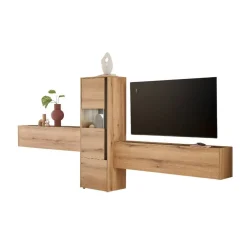 Wohnen Wohnwände<Vitrine und Hängeschränke Set - Colomania (dreiteilig)