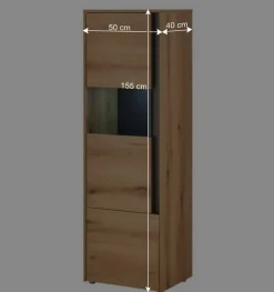 Wohnen Wohnwände<Vitrine und Hängeschränke Set - Colomania (dreiteilig)