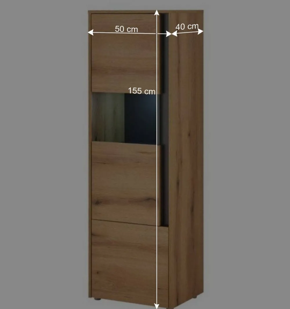 Wohnen Wohnwände<Vitrine und Hängeschränke Set - Colomania (dreiteilig)
