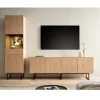 Wohnen Wohnwände<Vitrine und TV-Board Set - Jaskin (zweiteilig)