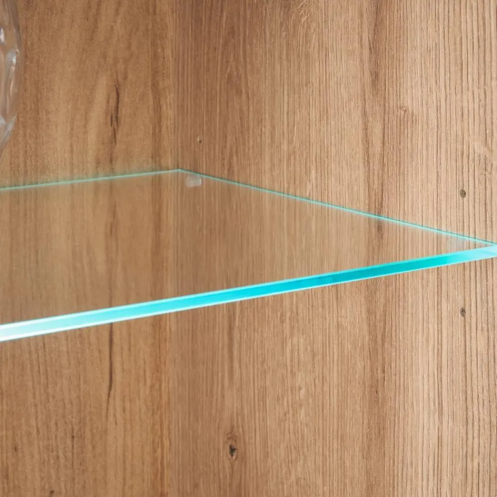 Wohnen Kommoden<Vitrinen-Highboard in Eiche Holzoptik - Brocus