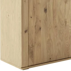 Wohnen Highboards<Vitrinenschrank in Asteiche Hell - Jevedaz