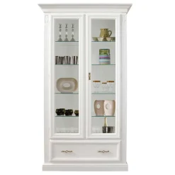 Wohnen Vitrinen<Vitrinenschrank in Weiß - Eli