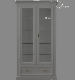 Wohnen Vitrinen<Vitrinenschrank in Weiß - Eli