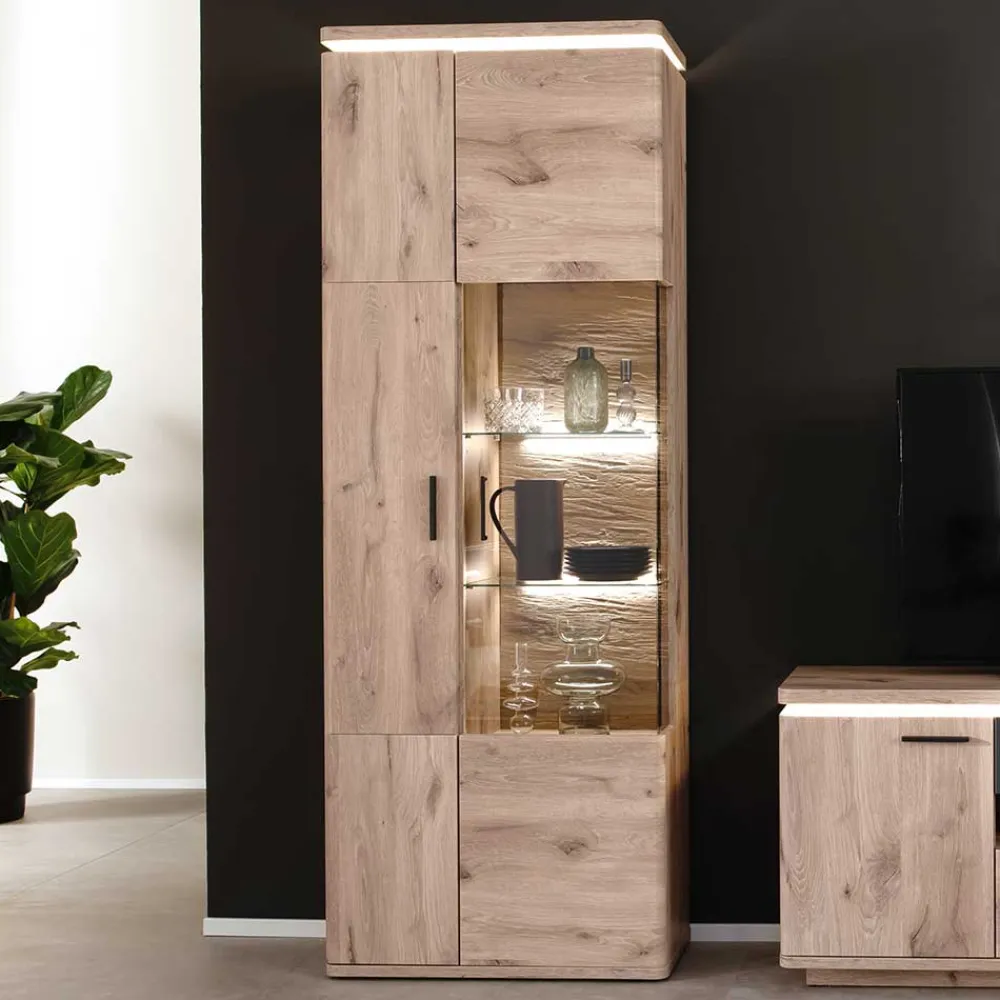 Wohnen Vitrinen<Vitrinenschrank mit LED Beleuchtung - Bekunion