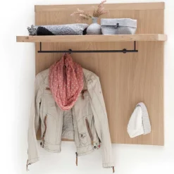 Wohnen Garderoben<Wand Hängegarderobe in Eiche Bianco - Arkadiuz