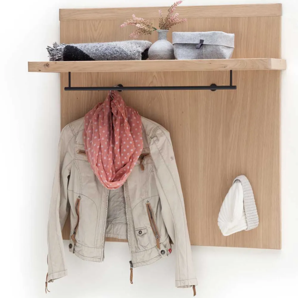 Wohnen Garderoben<Wand Hängegarderobe in Eiche Bianco - Arkadiuz