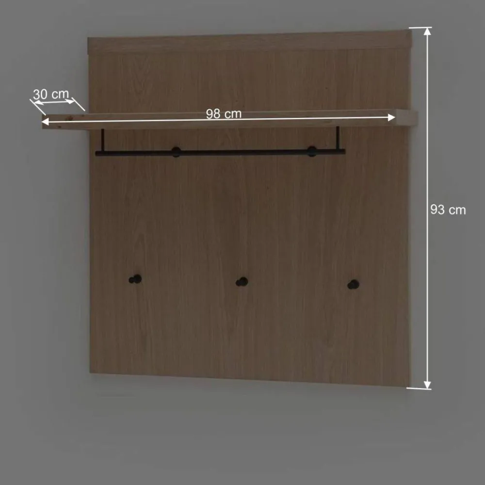 Wohnen Garderoben<Wand Hängegarderobe in Eiche Bianco - Arkadiuz