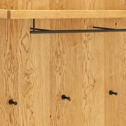 Wohnen Garderoben<Wandgarderobe aus Balkeneiche Massivholz - Robats