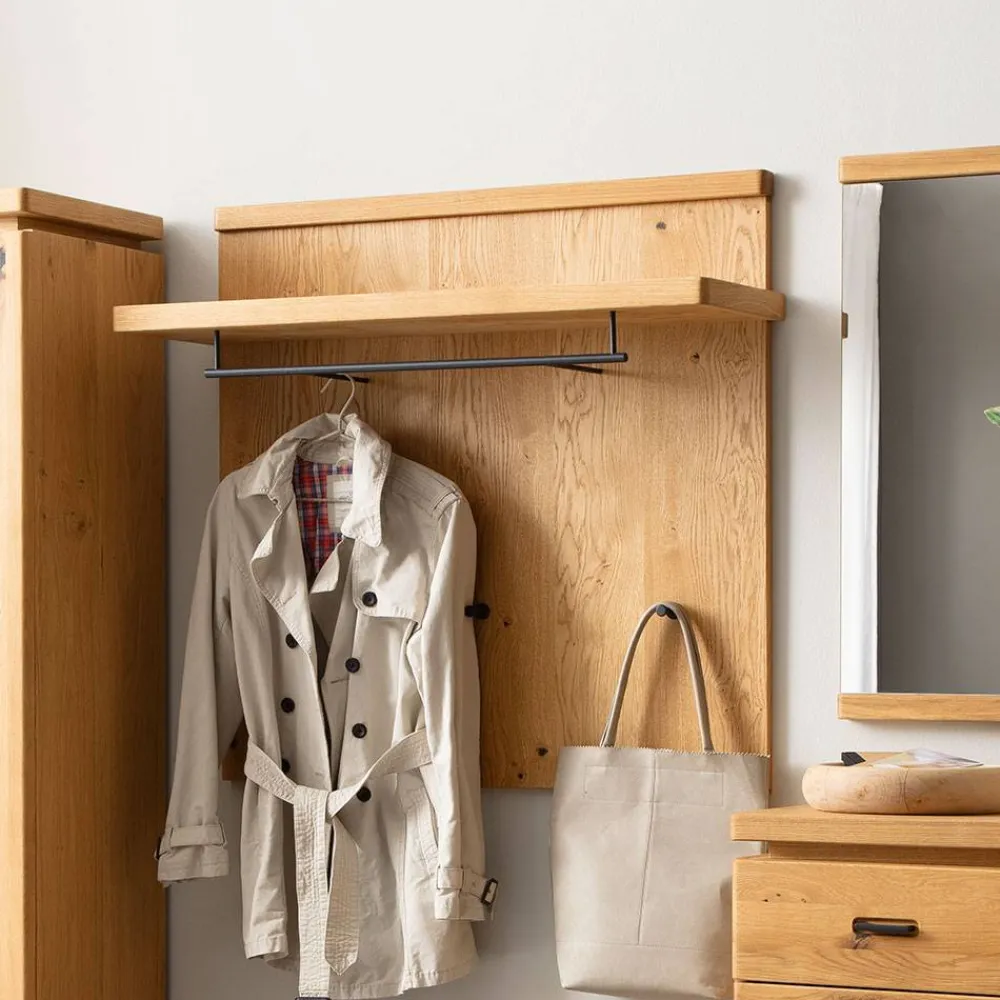 Wohnen Garderoben<Wandgarderobe aus Balkeneiche Massivholz - Robats