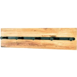 Wohnen Garderoben<Wandgarderobe aus Metall & Eichenholz - Cornello