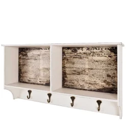 Wohnen Garderoben<Wandgarderobe Ginnos in Weiß Braun