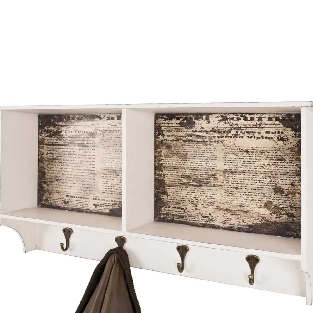 Wohnen Garderoben<Wandgarderobe Ginnos in Weiß Braun
