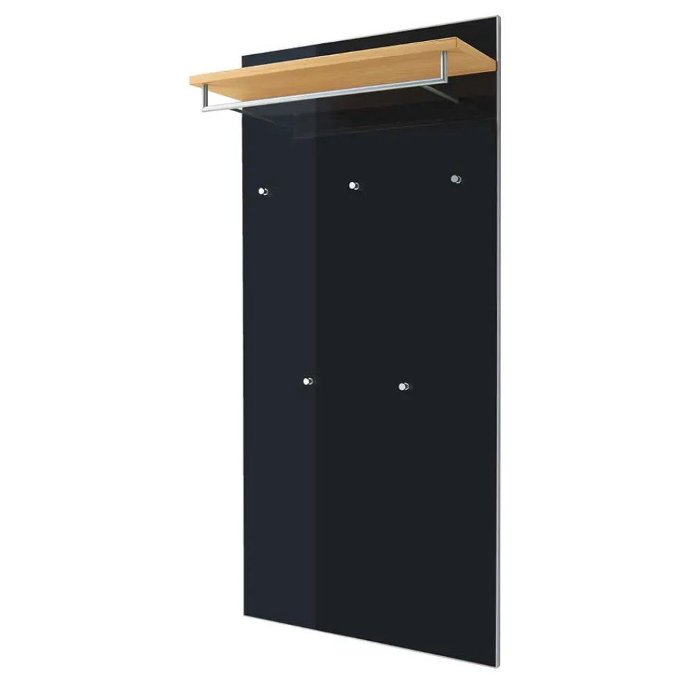 Wohnen Garderoben<Wandgarderobe Lalaika in Anthrazit Glas beschichtet
