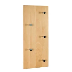 Wohnen Garderoben<Wandgarderobe mit 5 Haken Loove aus Buchenholz