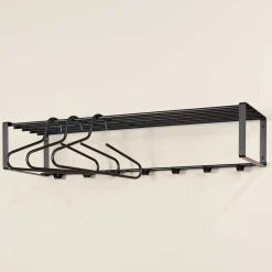 Wohnen Garderoben<Wandgarderobe mit 7 Kleiderhaken & Hutablage - Satroni