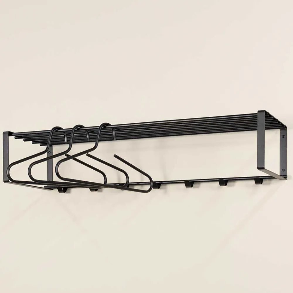 Wohnen Garderoben<Wandgarderobe mit 7 Kleiderhaken & Hutablage - Satroni