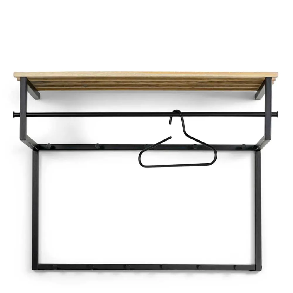 Wohnen Garderoben<Wandgarderobe mit Hutablage aus Holzleisten - Casciano