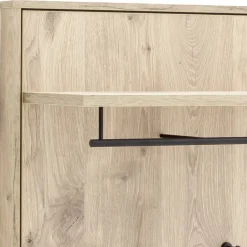 Wohnen Garderoben<Wandgarderobe mit Spiegel in Wildeiche Optik - Vapposia