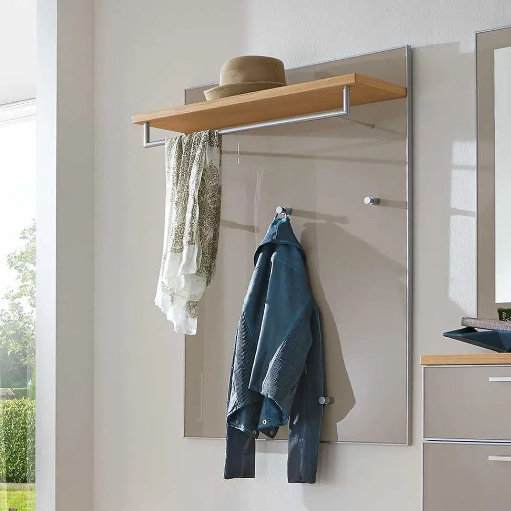Wohnen Garderoben<Wandpaneel Garderobe Diecca in Taupe