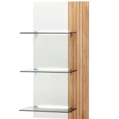Wohnen Regale<Wandpaneel mit LED Licht - drei Glasablagen - Miloris