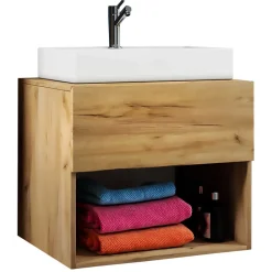 Wohnen Schränke<Waschtisch in Holzoptik Wildeiche Honig - Toulon