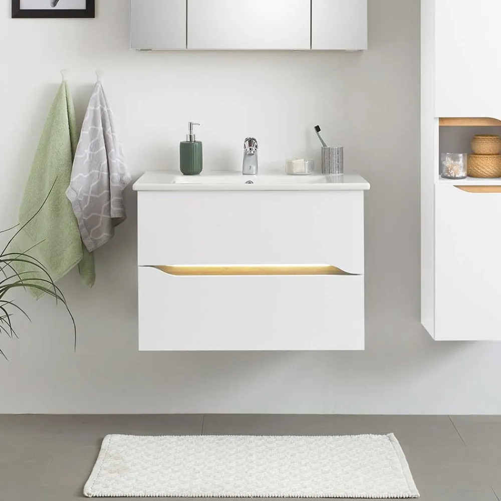 Wohnen Schränke<Waschtischkonsole mit LED Licht - Zenata