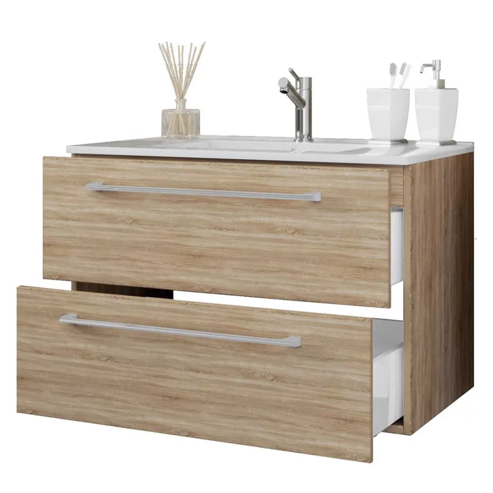 Wohnen Schränke<Waschtisch-Konsole mit Waschbecken - Caleena