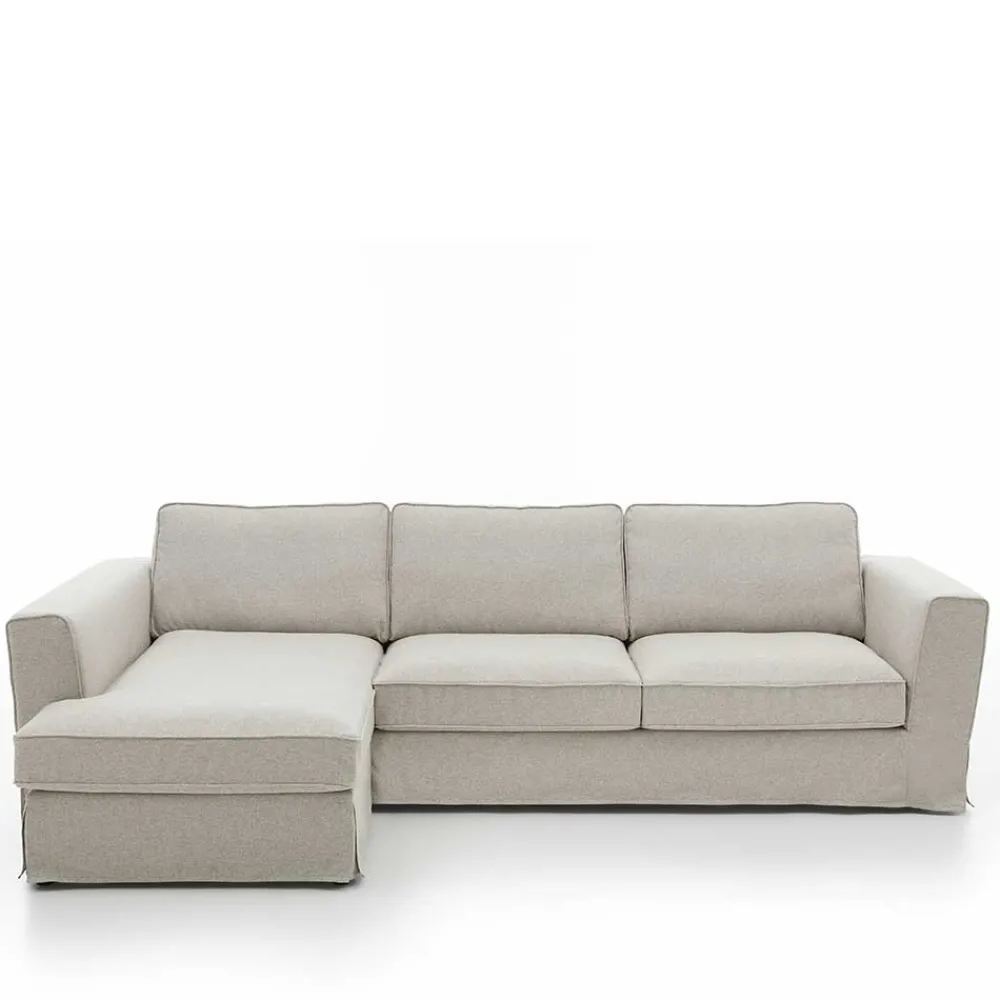 Wohnen Sofas<Webstoff Ecksofa in Hellgrau - Coisma