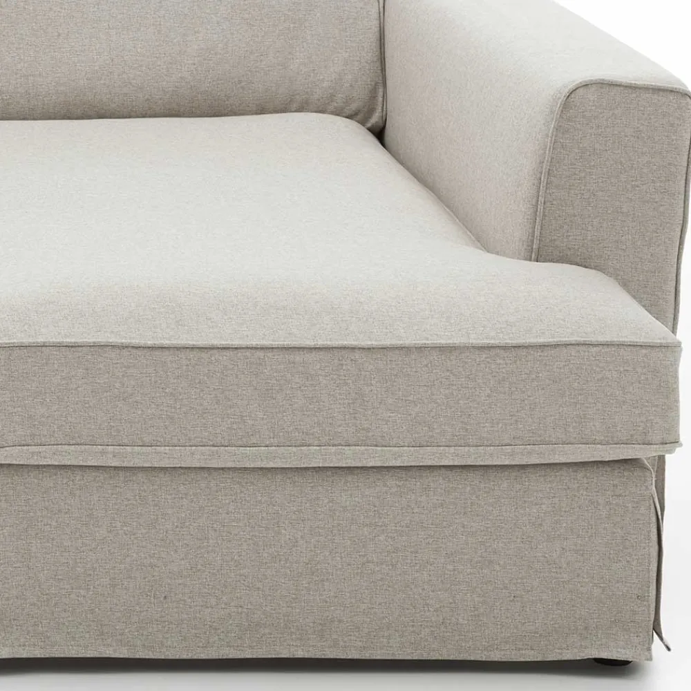 Wohnen Sofas<Webstoff Ecksofa in Hellgrau - Coisma