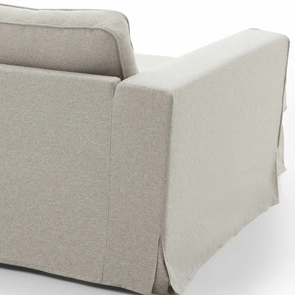 Wohnen Sofas<Webstoff Ecksofa in Hellgrau - Coisma