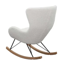 Wohnen Sessel|Stühle<Webstoff Schaukelstuhl in Weiß - Dario