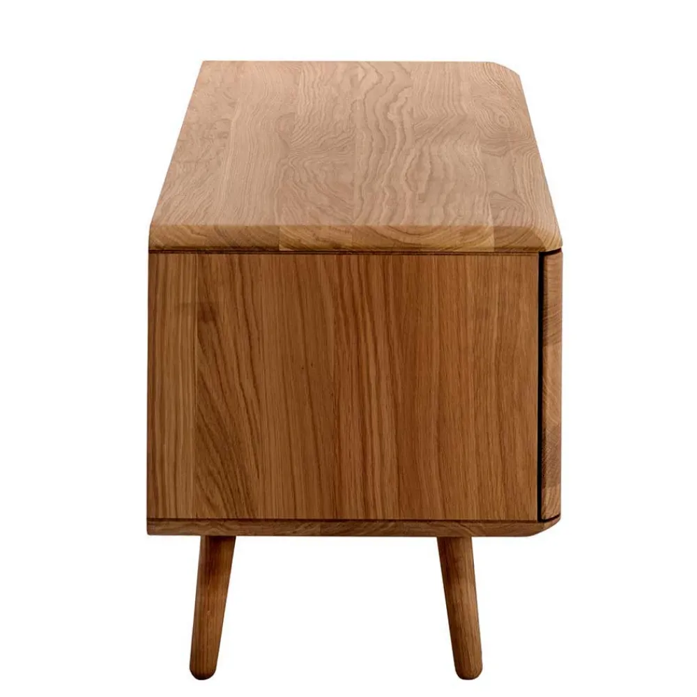 Wohnen Tv & Hifi-Möbel|Lowboards<Weiß geöltes TV Board aus Eiche Massivholz - Bakaras