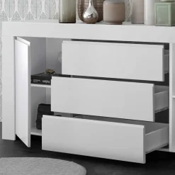 Wohnen Sideboards<Weiß lackiertes Sideboard mit 184 cm Breite - Mikes I